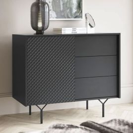 Duskwing Quixar Sideboard with 3 Drawers and 1 Doors - Graphite
