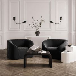 RHEA Wooden Side Table - White