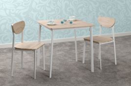Riley Small Dining Set - White Light Oak Effect Veneer