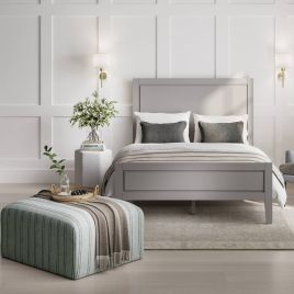 RYLAN Woven Footstool - Grey