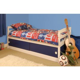 Solid Pine Wood 3FT Single Kids Bed with Mattress Option - 2 Colours