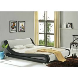 Enzo Modern Designer Italian Faux Leather Bed Frame - 4 Colours