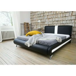 Modern Italian Designer Faux Leather Bed Frame