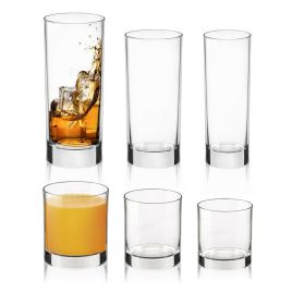 Weighted Bottom Tumbler Drinking Glasses Sets - 6 Sizes