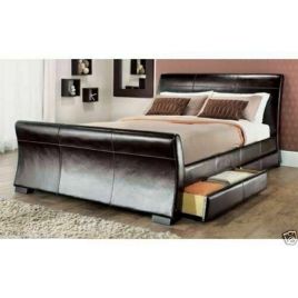 Fabulous Leather 4 Drawers Bed Frame - 2 Colours