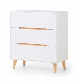 ASTRAL White Chest of Drawers - Medium-sized, 3 Drawers