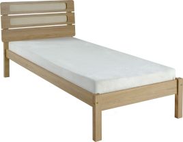 Santana 3ft Single Bed - Light Oak Rattan Effect