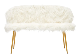 Sienna Sofa With Gold Finish Legs