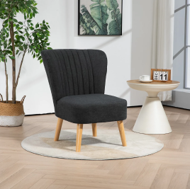ELVORA Velvet Dining Chair - Black