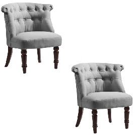 Crediton Fabric Armchair 2pc - Grey