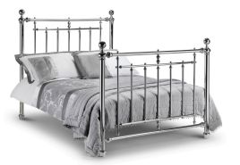 Empress Chrome Metal Bed - Double 4ft6