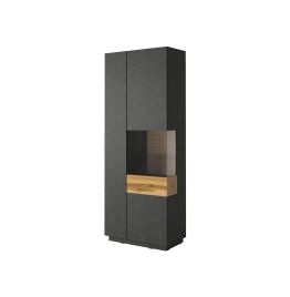 Salamandar 13 Tall Display Cabinet Right Side Wotan Oak - Matera