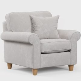 Armchair - COASTAL Fabric - Pearl 92cm