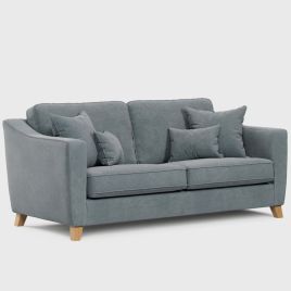 3 Seater Sofa - KRISTY Fabric - Light Grey