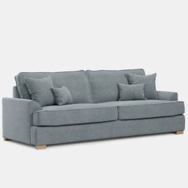 4 Seater Sofa - HERITAGE Fabric - Light Blue
