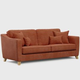 4 Seater Sofa - KRISTY Fabric - Orange