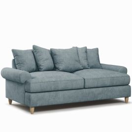 4 Seater Sofa - LUXE Fabric - Light Blue