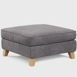 Footstool - KRISTY Fabric - Grey