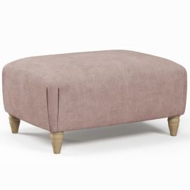 Footstool - LUXE Fabric - Light Pink