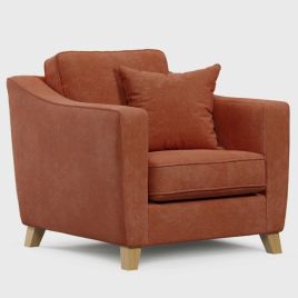 Armchair - KRISTY Fabric - Orange 88cm