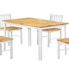Quaxon Dining Table - Natural Oak and White