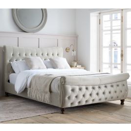 Birlea Copenhagen Warm Stone Fabric Bed Frame - Super Kingsize 6ft