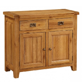 Wycombe Solid Oak Finish Sideboard 2 Doors and 2 Drawers - Small