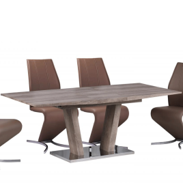 Contemporary Elegance Barnard Extending Dining Table in Natural Oak Effect