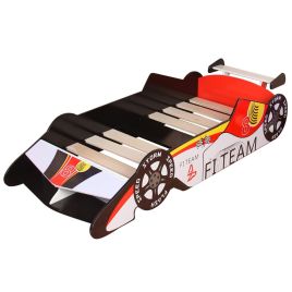 Midnight Racer Toddler Bed Set with Optional Mattress - Black