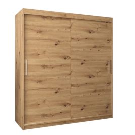 Sliding Wardrobe - TIVERTON 2 Door Wardrobe Oak Artisan 180cm