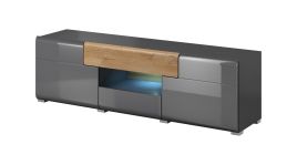Ohio 41 TV Cabinet 159cm - Grey Gloss