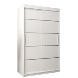 Sliding Wardrobe - VICENZA I 2 Door Wardrobe White 120cm