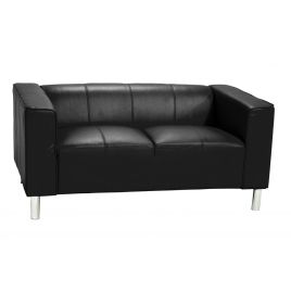 Astral Amore 2 Seater PU Sofa - Black