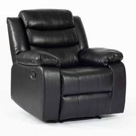 Esperanza 1 Seater Leather Aire Recliner - Black