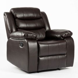 Esperanza 1 Seater Leather Aire Recliner - Brown