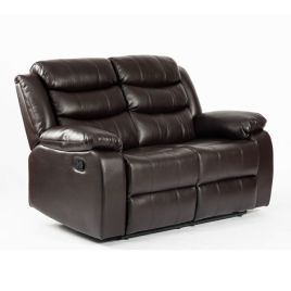 Esperanza 2 Seater Leather Aire Recliner - Brown