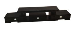 Tokyo 3 Drawer Long Black TV Stand