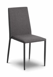 Jazz Fabric or Faux Leather Stacking Chairs - Slate Grey
