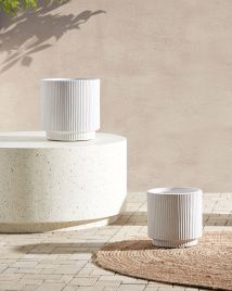 Plant Pot 24cm Off - White