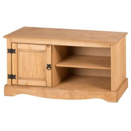 Corona Solid Pine TV Cabinet Stand With 1 Door   