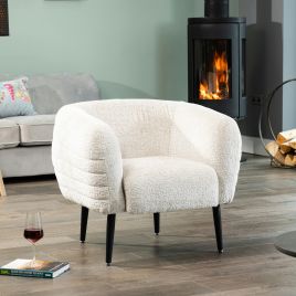 AUREX Fabric Armchair - Taupe