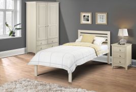 Slocum Stone White Single Bed Frame