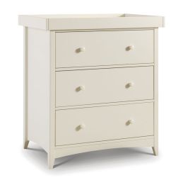 CAMDEN Cream Chest of Drawers - Large-sized, 3 Drawers