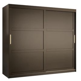 Sliding Wardrobe - CLIFFORD I 2 Door Wardrobe Black 200cm