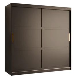 Sliding Wardrobe - CLIFFORD I 2 Door Wardrobe Black 180cm