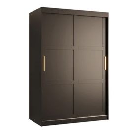 Sliding Wardrobe - CLIFFORD I 2 Door Wardrobe Black 120cm