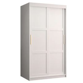 Sliding Wardrobe - CLIFFORD I 2 Door Wardrobe White 100cm