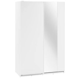 Sliding Wardrobe - SULLIVAN 2 Door Mirrored Wardrobe White 170cm