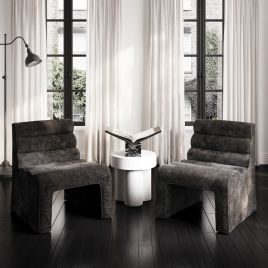 ASTEN Wooden Side Table - White