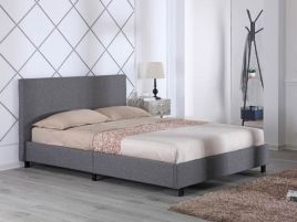 Single Bed - YORKLYN 3ft Fabric Bedframe - Grey